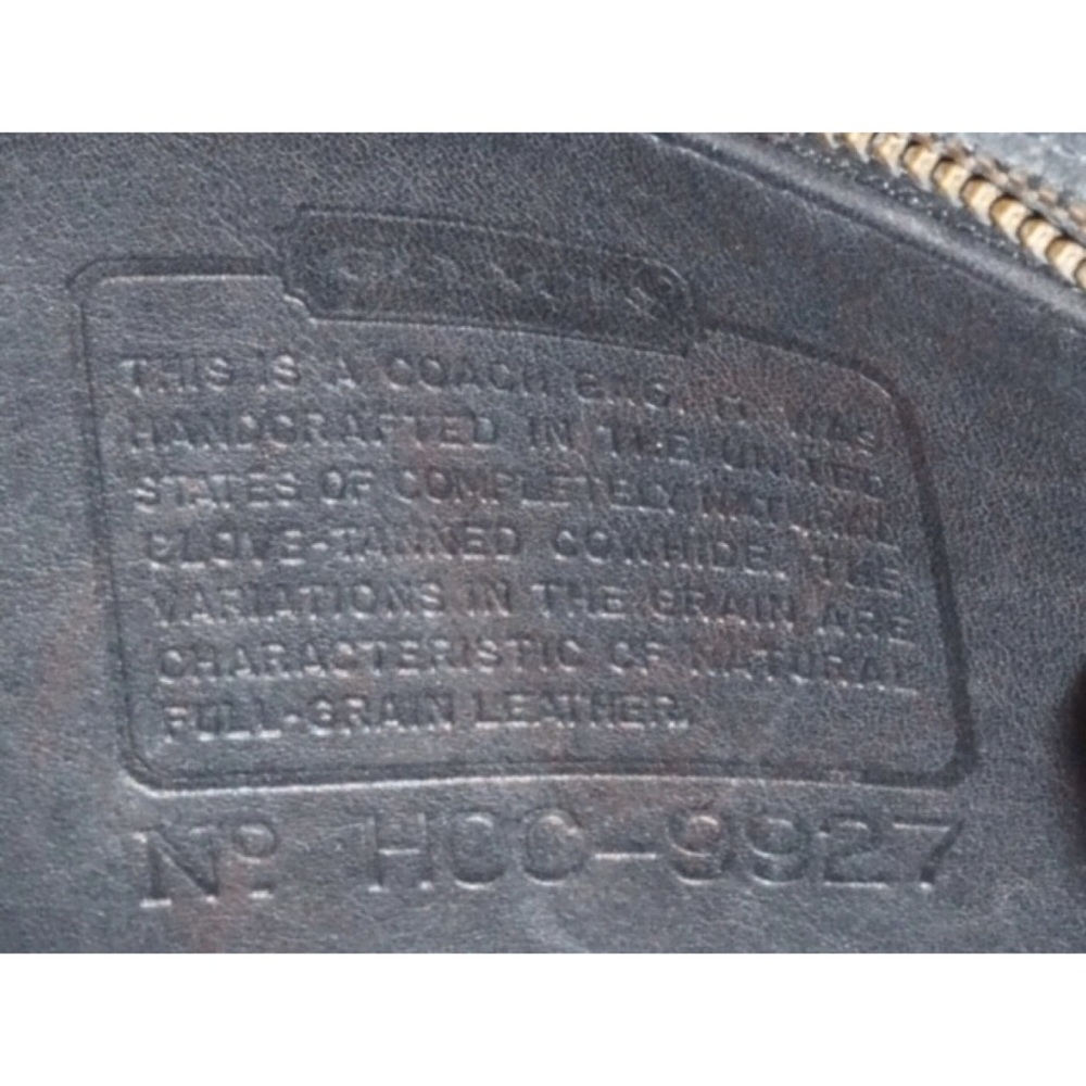 Coach Crossbody Handbag Vintage Black Leather - Picture 8 of 8
